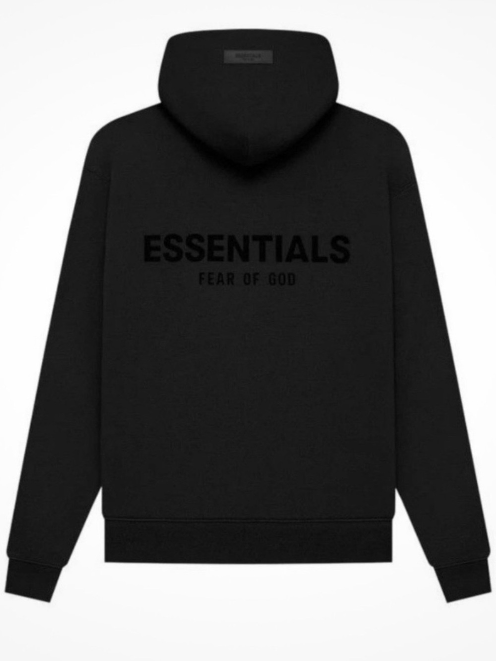 Fear of God Essentials Black Back-Logo Hoodie